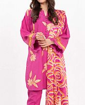 Hot Pink Jacquard Suit