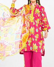 Cerise Pink Lawn Suit