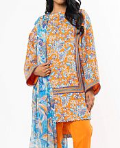 Orange Lawn Suit