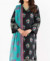 Alkaram Black Lawn Suit- Pakistani Lawn Dress