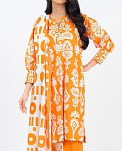 Alkaram Orange Lawn Suit- Pakistani Lawn Dress