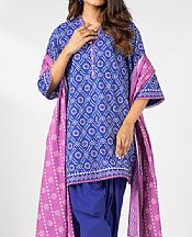 Alkaram Royal Blue Lawn Suit- Pakistani Designer Lawn Suits