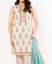 Alkaram Beige Lawn Suit- Pakistani Designer Lawn Suits