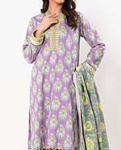Alkaram Lilac Lawn Suit- Pakistani Designer Lawn Suits