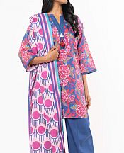 Alkaram Blue Lawn Suit- Pakistani Designer Lawn Suits