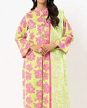 Alkaram Lime Green/Pink Lawn Suit- Pakistani Lawn Dress