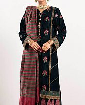 Alkaram Bottle Green Velvet Suit- Pakistani Winter Dress