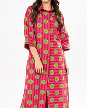 Alkaram Cerise Pink Khaddar Kurti- Pakistani Winter Dress