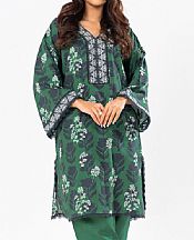 Alkaram Hippie Green Khaddar Kurti- Pakistani Winter Dress