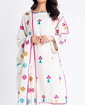Alkaram Off White Khaddar Suit- Pakistani Winter Dress
