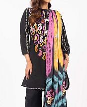 Alkaram Black Khaddar Suit- Pakistani Winter Clothing