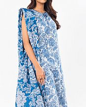 Alkaram Off White/Blue Khaddar Suit (2 Pcs)- Pakistani Winter Clothing