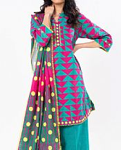 Alkaram Teal Khaddar Suit (2 Pcs)- Pakistani Winter Dress