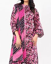 Alkaram Black/Pink Khaddar Suit (2 Pcs)- Pakistani Winter Clothing