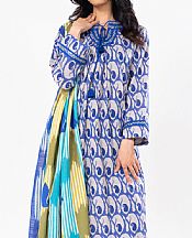 Alkaram Light Indigo Khaddar Suit (2 Pcs)- Pakistani Winter Dress