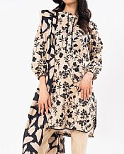 Alkaram Beige Khaddar Suit (2 Pcs)- Pakistani Winter Clothing