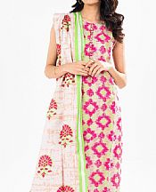 Alkaram Light Green/Pink Khaddar Suit (2 Pcs)- Pakistani Winter Dress