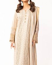 Alkaram Cream Viscose Suit- Pakistani Winter Dress