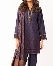 Alkaram Purple Khaddar Suit- Pakistani Winter Clothing