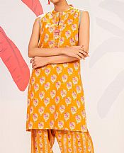 Alkaram Orange Cambric Suit (2 Pcs)- Pakistani Designer Lawn Suits