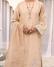 Tan Slub Suit- Pakistani Designer Lawn Dress