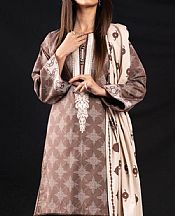 Alkaram Umber Brown Karandi Suit- Pakistani Winter Dress
