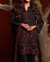 Alkaram Black Khaddar Suit- Pakistani Winter Clothing