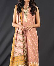 Alkaram Tea Pink Khaddar Suit- Pakistani Winter Dress