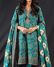 Alkaram Tiffany Blue Khaddar Suit- Pakistani Winter Clothing