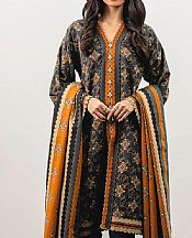 Alkaram Black Khaddar Suit- Pakistani Winter Dress