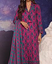 Alkaram Magenta Khaddar Suit- Pakistani Winter Dress