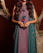 Alkaram Teal Khaddar Suit- Pakistani Winter Dress