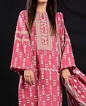 Alkaram Brink Pink Karandi Suit- Pakistani Winter Dress