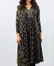 Alkaram Black Viscose Suit- Pakistani Winter Dress