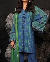 Alkaram Dark Turquoise Viscose Suit- Pakistani Winter Dress