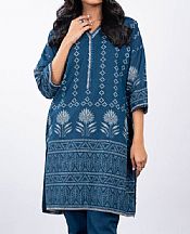 Alkaram Denim Blue Karandi Suit (2 Pcs)- Pakistani Winter Dress