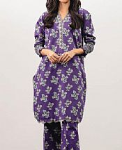 Alkaram Navy Blue Khaddar Suit (2 Pcs)- Pakistani Winter Dress