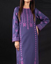 Alkaram Blue Cambric Suit (2 Pcs)- Pakistani Winter Dress
