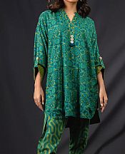 Alkaram Sea Green Viscose Suit (2 Pcs)- Pakistani Winter Dress