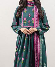 Alkaram Teal Karandi Suit (2 Pcs)- Pakistani Winter Clothing