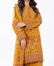 Alkaram Mustard Khaddar Suit (2 Pcs)- Pakistani Winter Dress