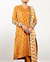 Alkaram Mustard Viscose Suit (2 Pcs)- Pakistani Winter Dress