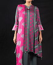 Alkaram Slate Grey Viscose Suit (2 Pcs)- Pakistani Winter Dress