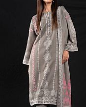 Alkaram Grey Karandi Suit- Pakistani Winter Clothing