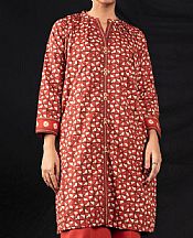 Alkaram Pastel Red Cambric Suit (2 Pcs)- Pakistani Winter Dress