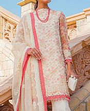 Alkaram White Organza Suit- Pakistani Designer Chiffon Suit