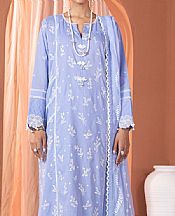 Baby Blue Lawn Suit (2 Pcs)- Pakistani Lawn Dress