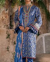 Alkaram Royal Blue Slub Suit- Pakistani Designer Lawn Suits