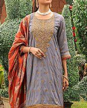 Slate Grey Cotton Suit- Pakistani Designer Lawn Dress