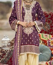 Plum Cambric Suit- Pakistani Winter Clothing